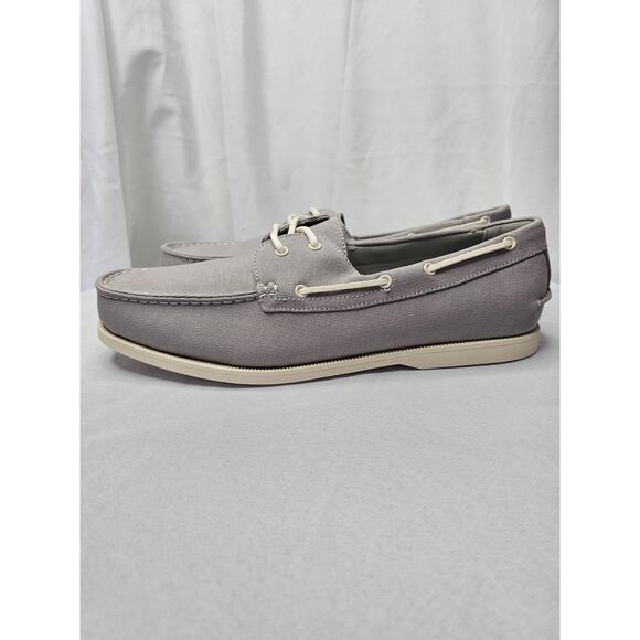 Club Room Men's Elliot Lace-Up Boat Shoes Loafers Grey Size 10M NWT - Picture 4 of 9